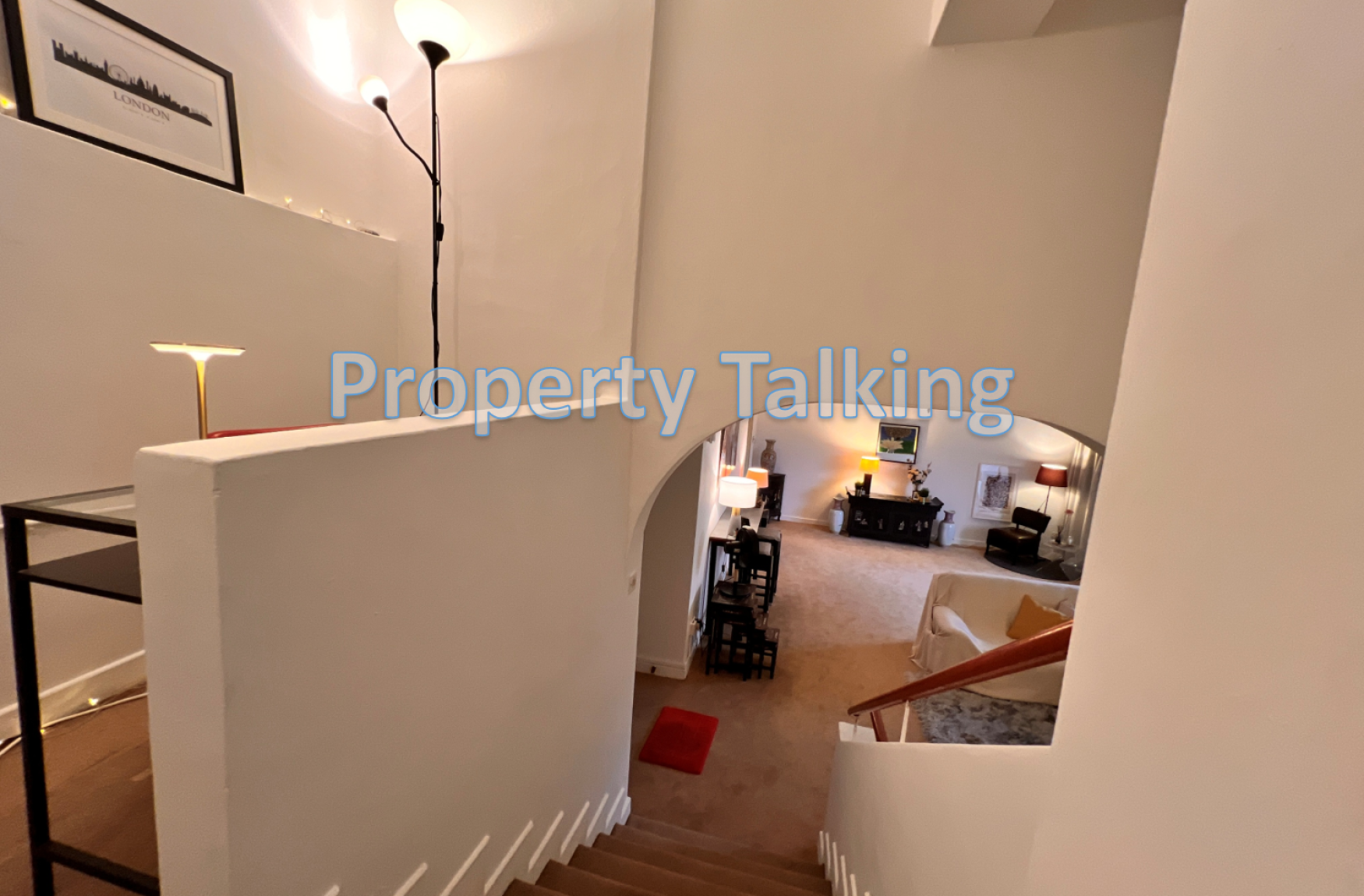 Stairs to living room hillcrest arcadia